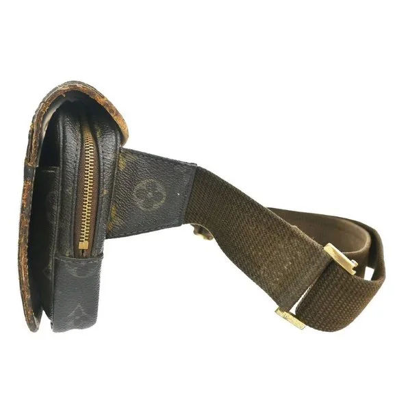 LOUIS VUITTON Bum Bag Bosphore Waist Pouch Monogram Leather Brown